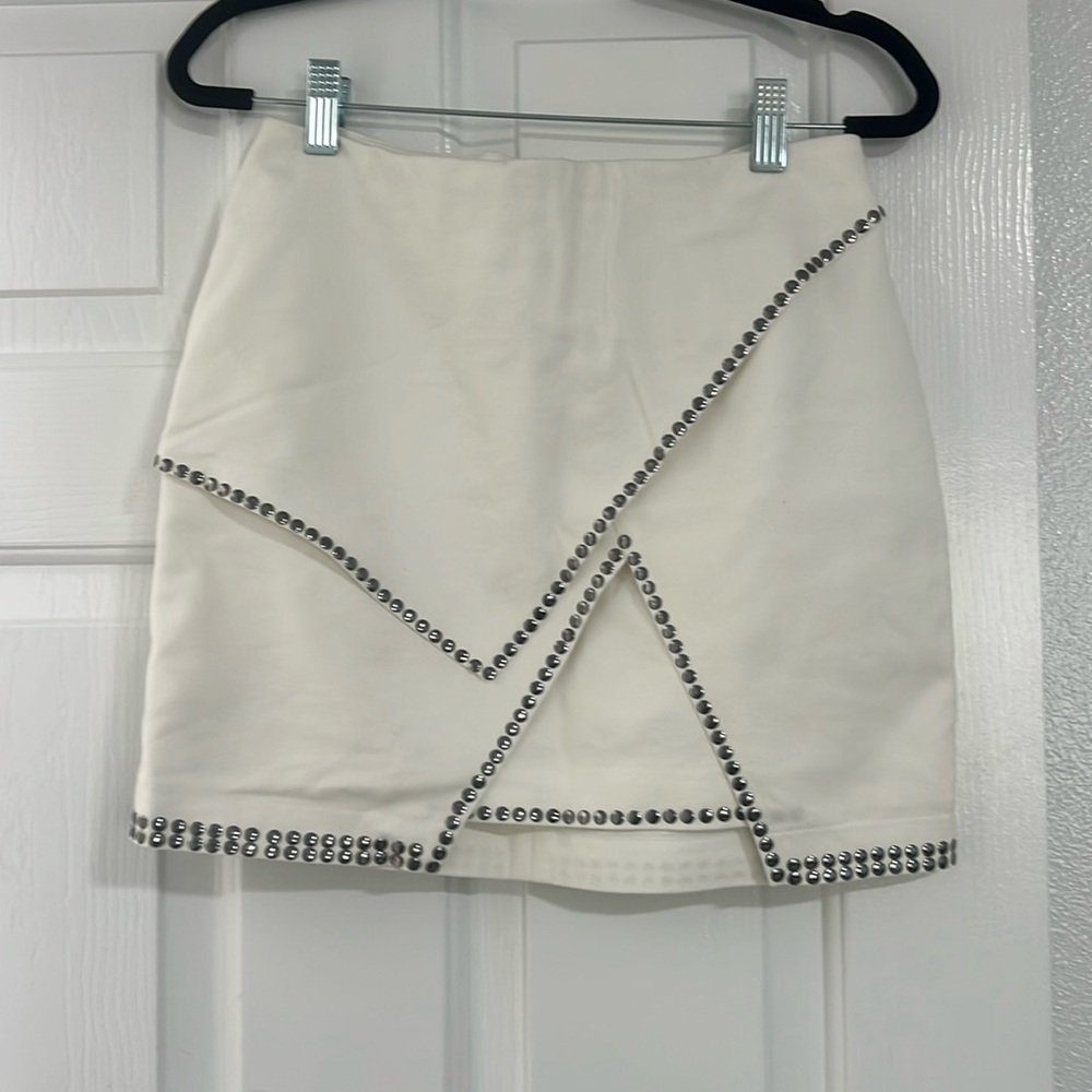 By the way. white studded skirt size S